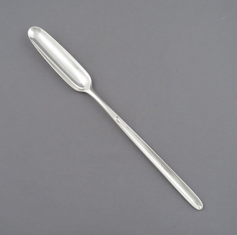 18th Century Silver Marrow Scoop - JH Tee Antiques