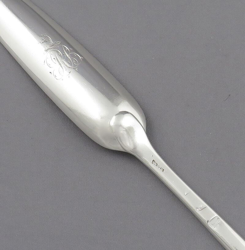 18th Century Silver Marrow Scoop - JH Tee Antiques