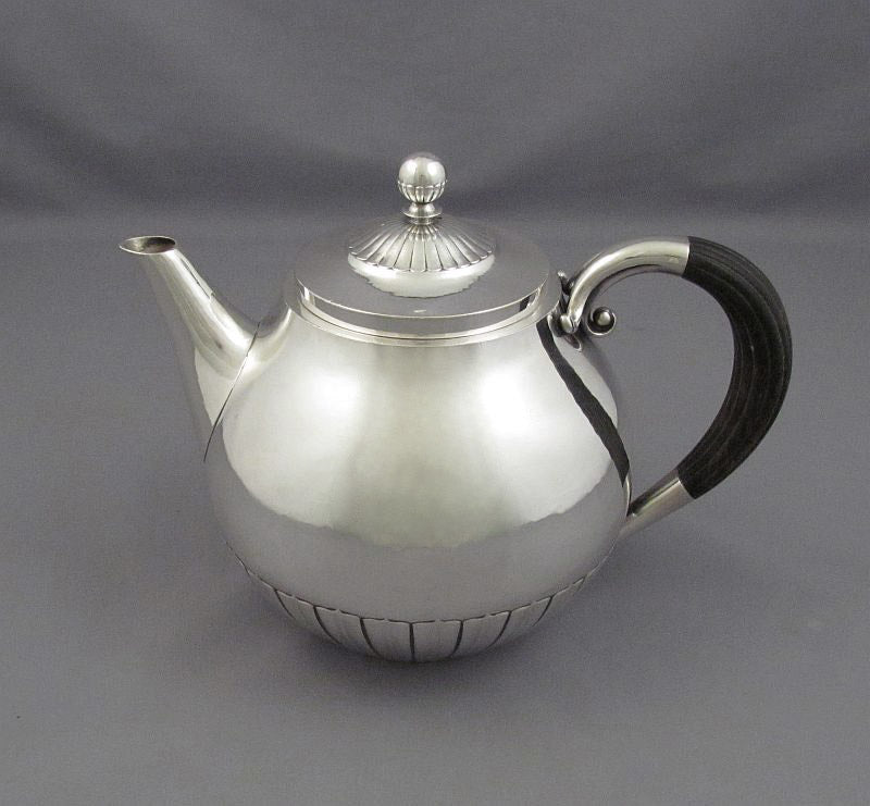 Georg Jensen Cosmos Pattern Tea Service - JH Tee Antiques