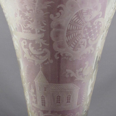 Large German Silver & Glass Vase - JH Tee Antiques