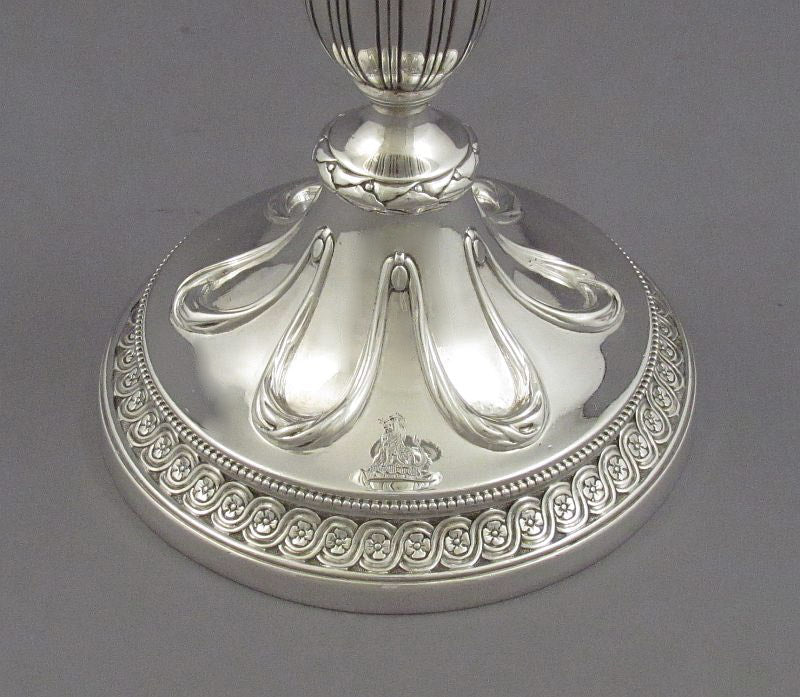 Set of Four George III Silver Candlesticks - JH Tee Antiques