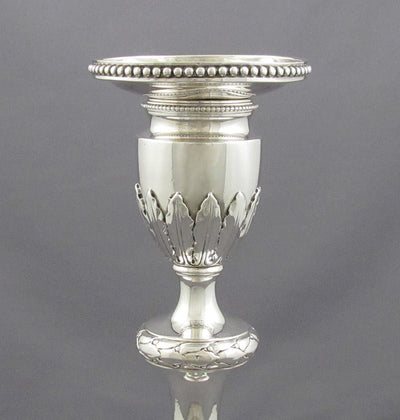 Set of Four George III Silver Candlesticks - JH Tee Antiques