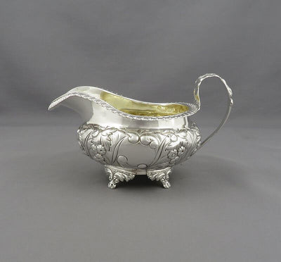 George IV Silver Cream and Sugar - JH Tee Antiques
