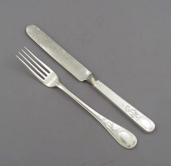 Faberge Silver Dessert Set - JH Tee Antiques
