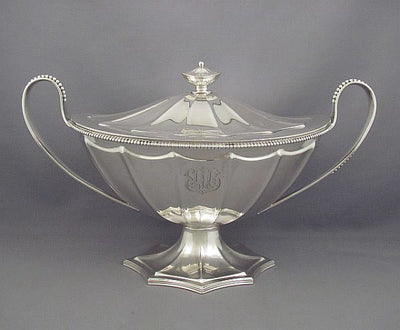 Antique Sterling Silver Soup Tureen - JH Tee Antiques