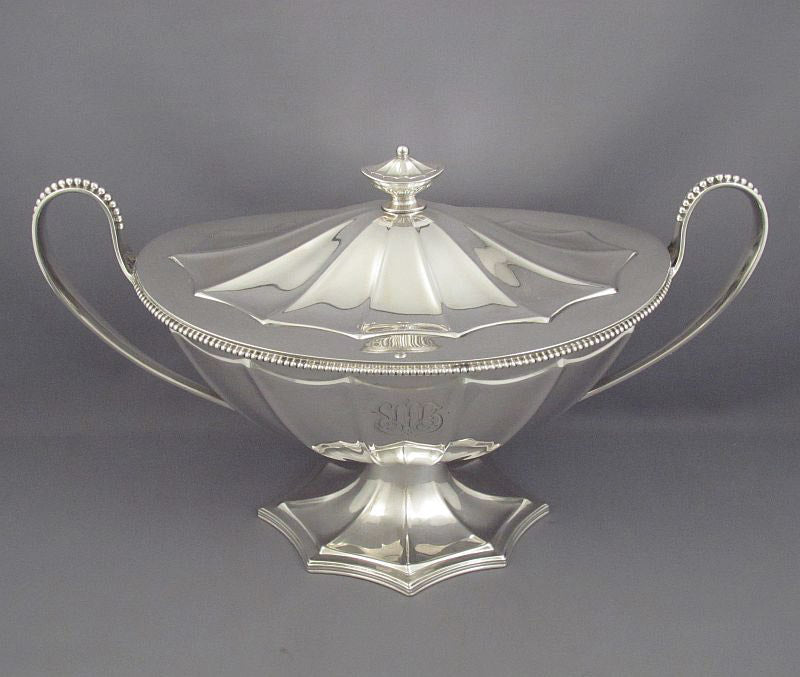 Antique Sterling Silver Soup Tureen - JH Tee Antiques