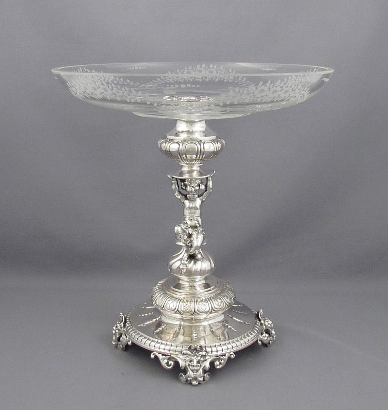 Pair of Austrian Figural Silver Dessert Stands - JH Tee Antiques