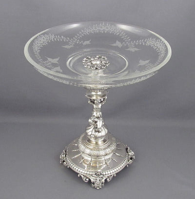 Pair of Austrian Figural Silver Dessert Stands - JH Tee Antiques