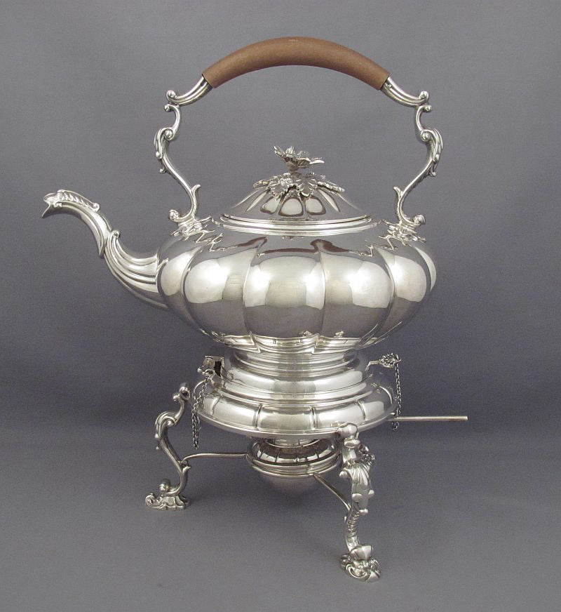 Birks Melon Pattern Sterling Silver Tea Service - JH Tee Antiques