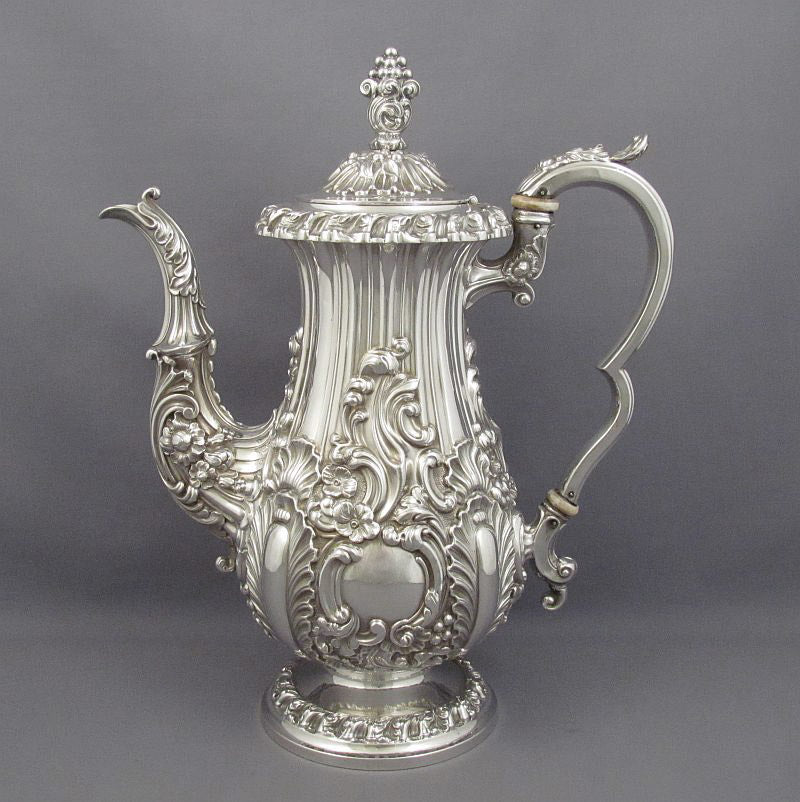 English Regency Silver Tea Set - JH Tee Antiques