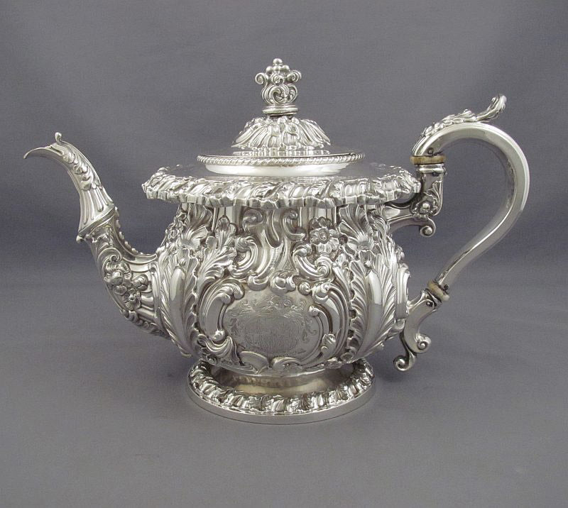 English Regency Silver Tea Set - JH Tee Antiques