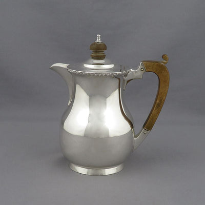 George V Sterling Silver Hot Water Pot - JH Tee Antiques