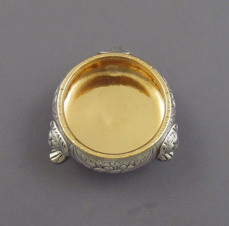 Pair of George III Irish Silver Open Salts - JH Tee Antiques