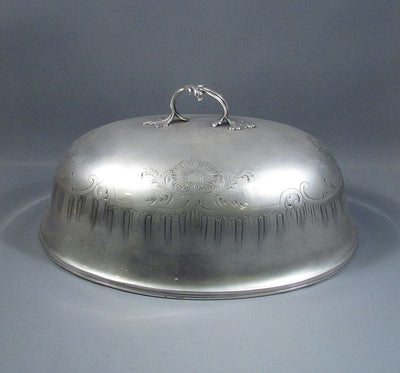 Odiot Sterling Silver Meat Dome - JH Tee Antiques