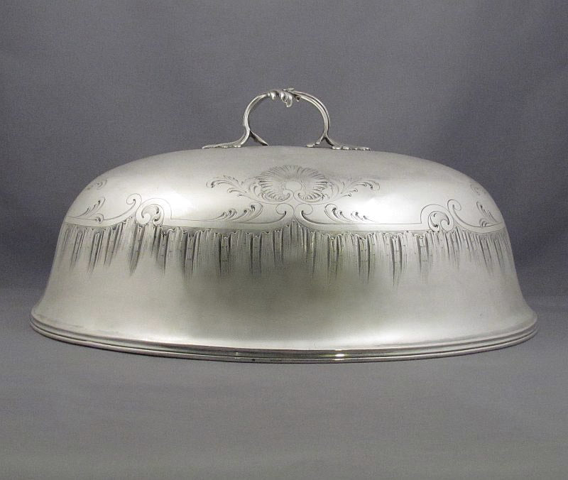 Odiot Sterling Silver Meat Dome - JH Tee Antiques