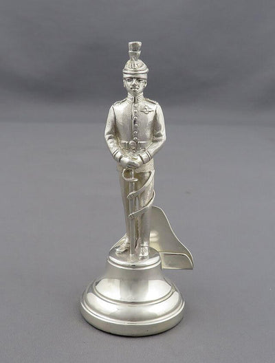 English Sterling Silver Military Soldier Menu Holders - JH Tee Antiques