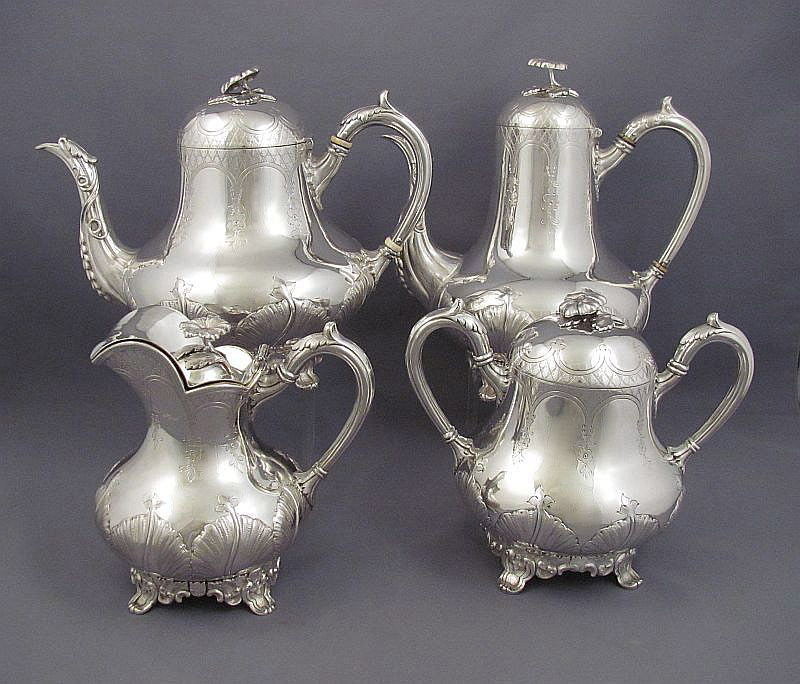 British Colonial Silver Tea Service - JH Tee Antiques