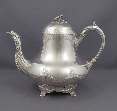 British Colonial Silver Tea Service - JH Tee Antiques