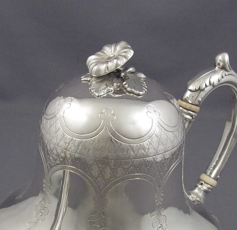 British Colonial Silver Tea Service - JH Tee Antiques