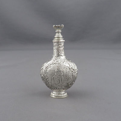 German Silver Perfume Bottle - JH Tee Antiques