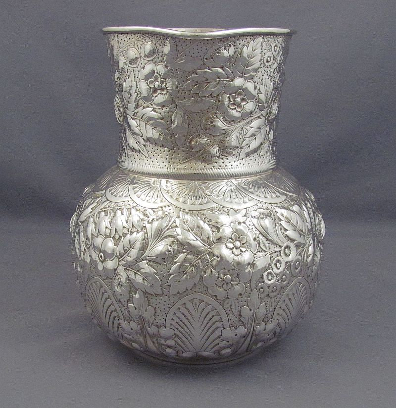 Antique Gorham Sterling Silver Water Pitcher - JH Tee Antiques
