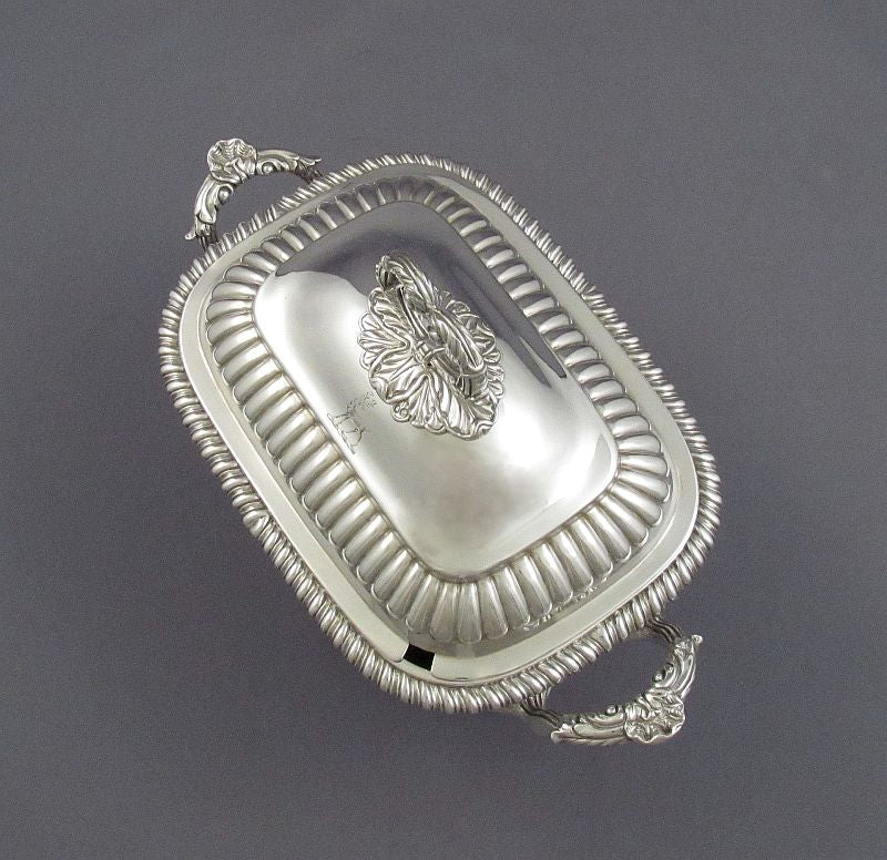 Pair of Regency Sterling Silver Sauce Tureens - JH Tee Antiques
