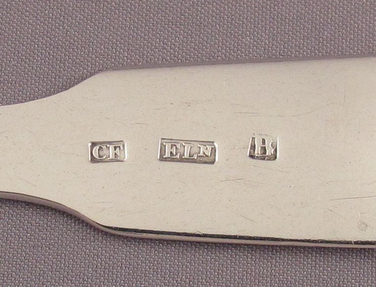 Scottish Provincial Silver Condiment Ladle - JH Tee Antiques