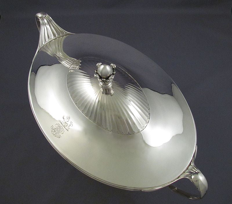George III Silver Soup Tureen - JH Tee Antiques