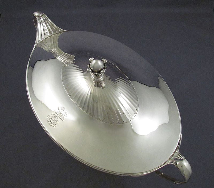 George III Silver Soup Tureen - JH Tee Antiques