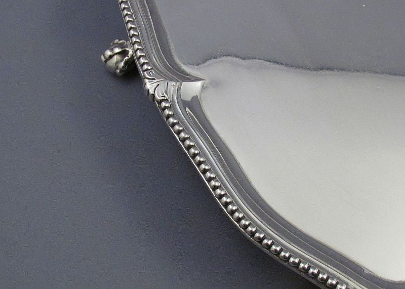 Massive George III Silver Salver - JH Tee Antiques