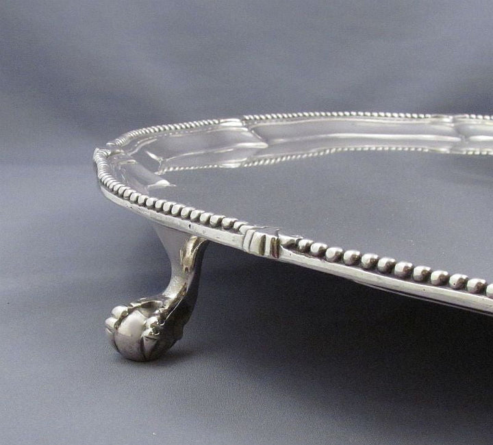 Massive George III Silver Salver - JH Tee Antiques