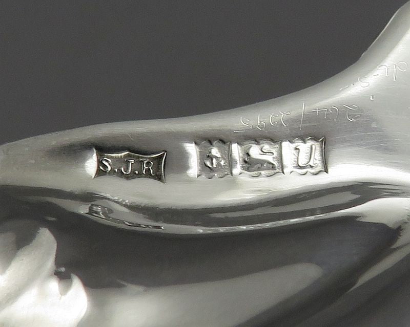English Sterling Silver Butter Shell - JH Tee Antiques