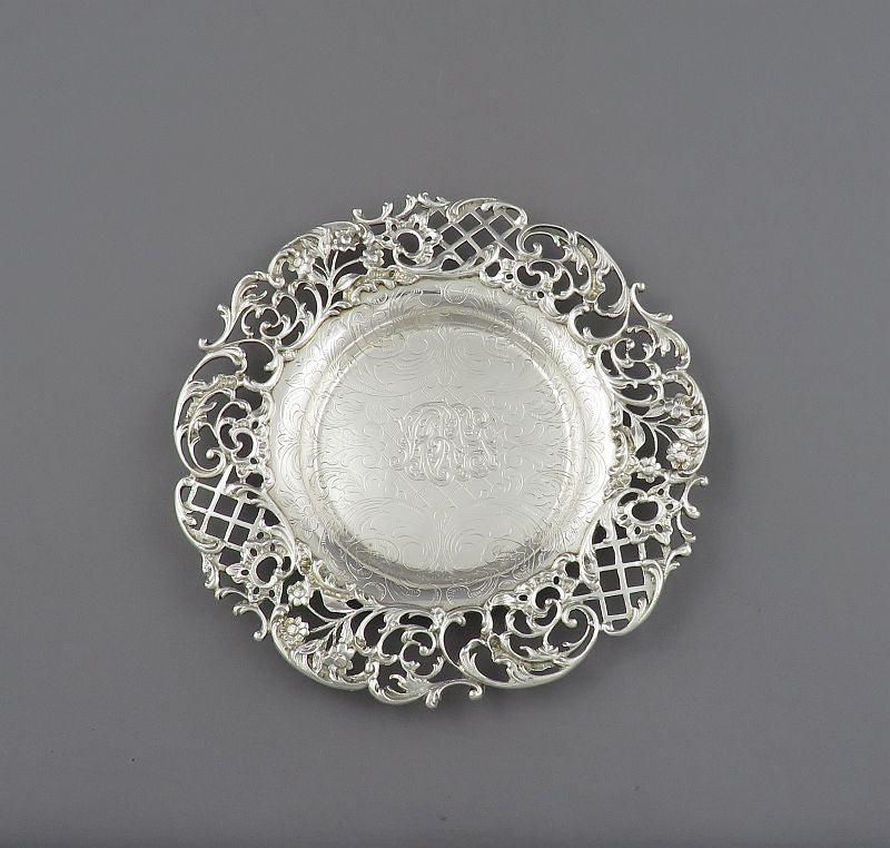 American Sterling Silver Side Plate - JH Tee Antiques