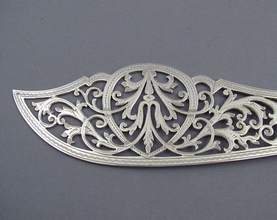 Edwardian Silver and Mother of Pearl Fish Servers - JH Tee Antiques