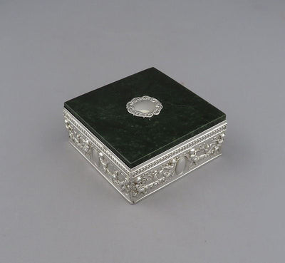 German Sterling Silver Jewellery Box - JH Tee Antiques