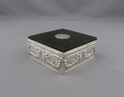 German Sterling Silver Jewellery Box - JH Tee Antiques