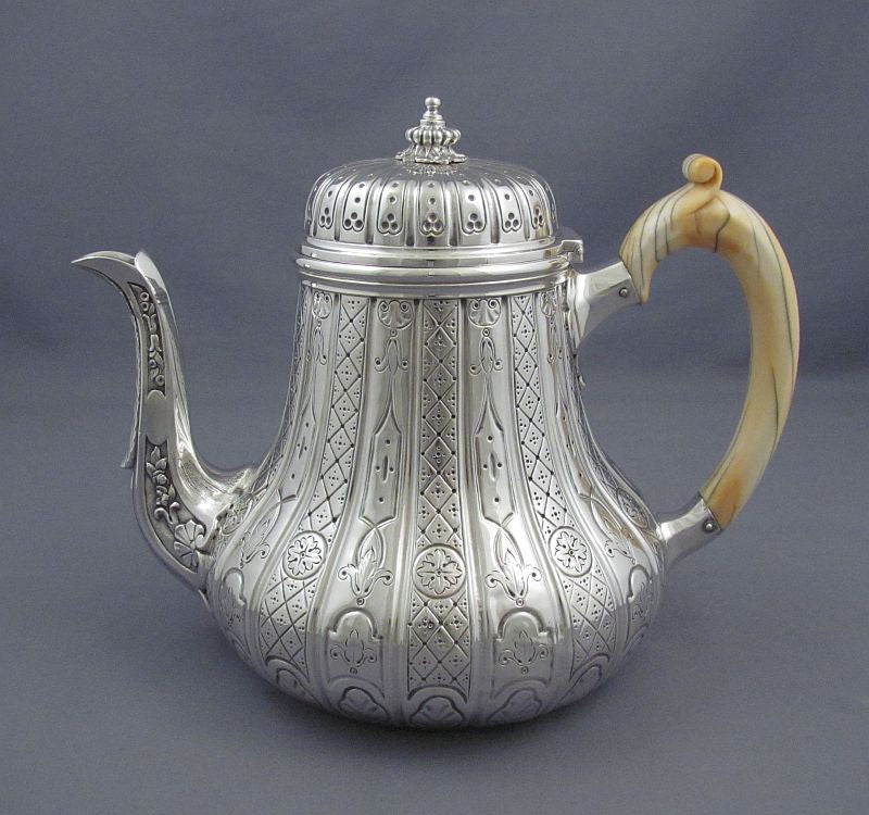 Garrard Sterling Silver Tea Set - JH Tee Antiques