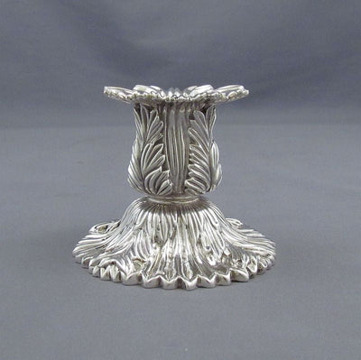 Tiffany Chrysanthemum Sterling Candlesticks - JH Tee Antiques