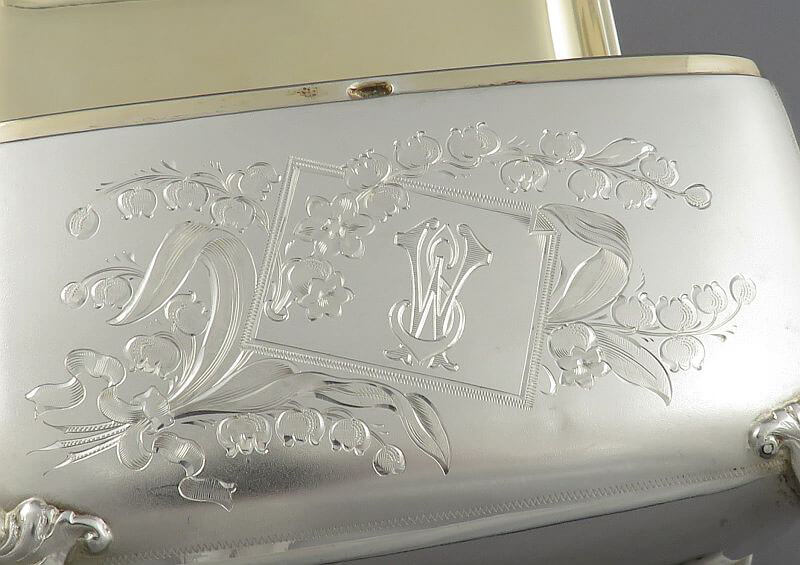 German .800 Silver Sugar Box - JH Tee Antiques