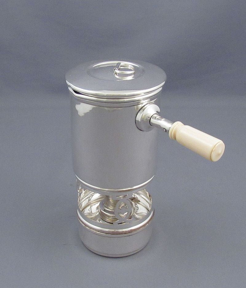 Edwardian Silver Traveling Saucepan - JH Tee Antiques