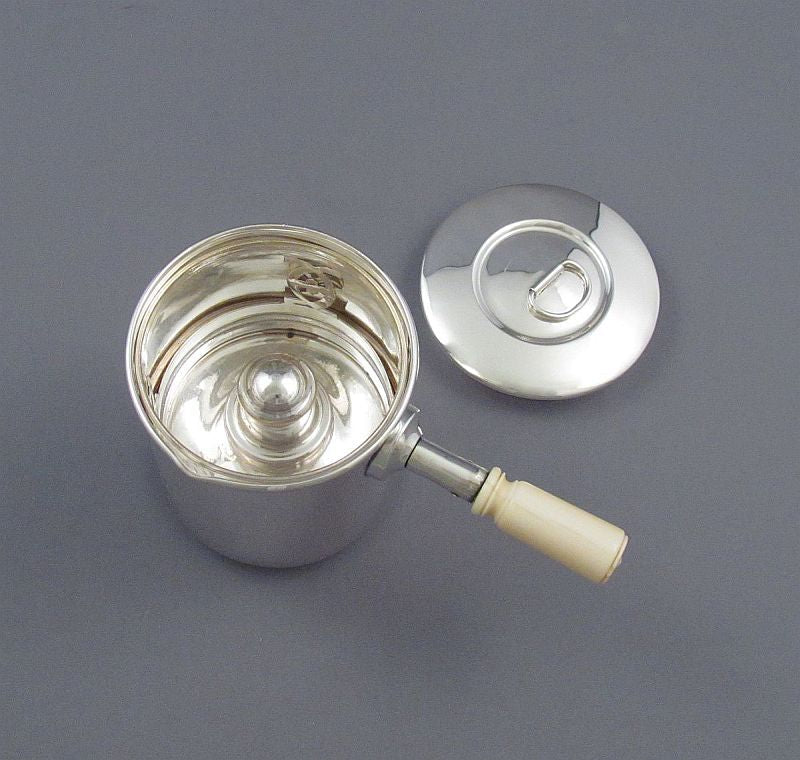 Edwardian Silver Traveling Saucepan - JH Tee Antiques