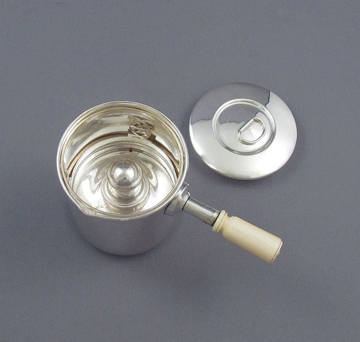 Edwardian Silver Traveling Saucepan - JH Tee Antiques