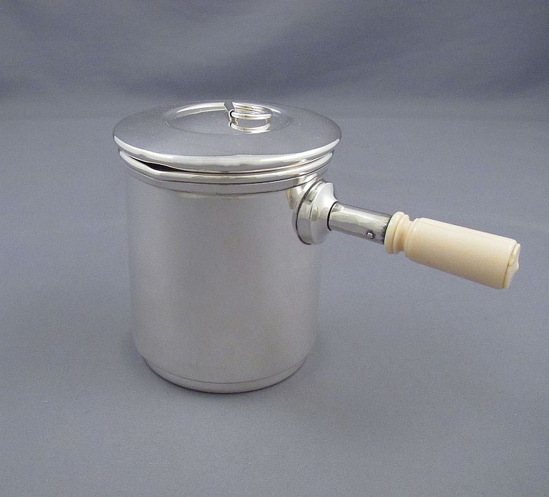 Edwardian Silver Traveling Saucepan - JH Tee Antiques