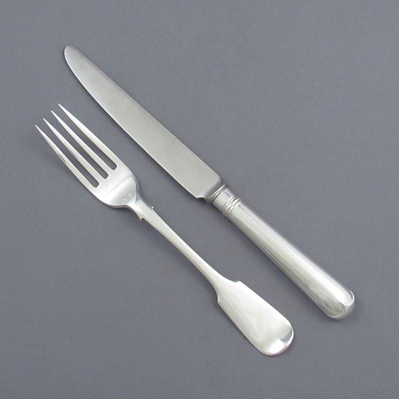 Fiddle Pattern Flatware Set - JH Tee Antiques