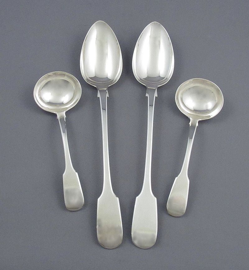 Fiddle Pattern Flatware Set - JH Tee Antiques