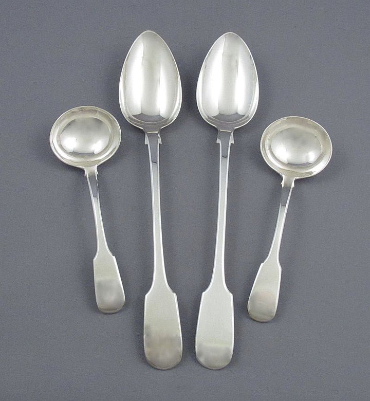 Fiddle Pattern Flatware Set - JH Tee Antiques