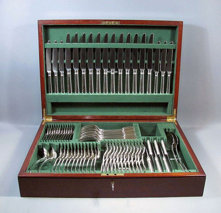 Fiddle Pattern Flatware Set - JH Tee Antiques