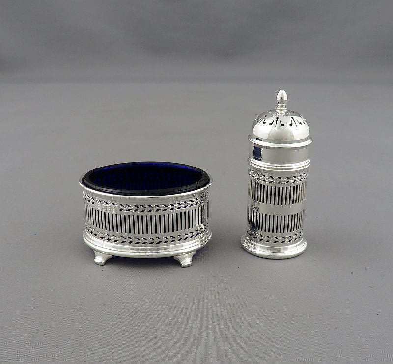 English Silver Condiment Set - JH Tee Antiques