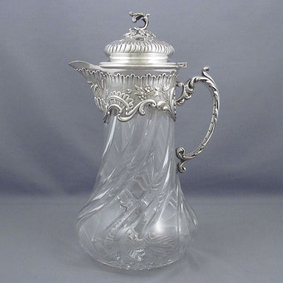 French 950 Silver Lemonade Jug - JH Tee Antiques