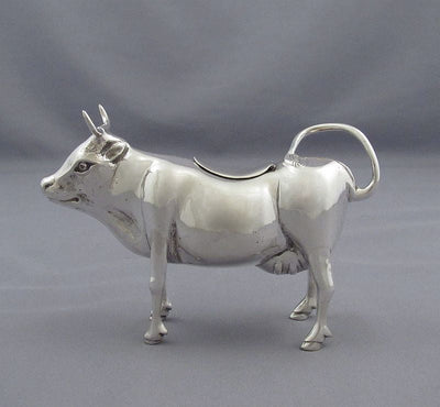 Italian Silver Cow Creamer - JH Tee Antiques